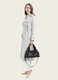 oscaurt Női Közepes Méretű Táska - PU Bőr Válltáska és Crossbody Táska, Felhő Alakú Kézitáska Levehető Pánttal, Fekete 5
