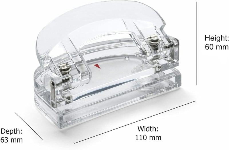 OSCO P3078A Lyukasztó Átlátszó Akril Irodai Eszköz - hole punch