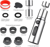 OSDUE 3 módú csapszűrő 360° forgatható vízspórlóval M22 M24 adapter 7