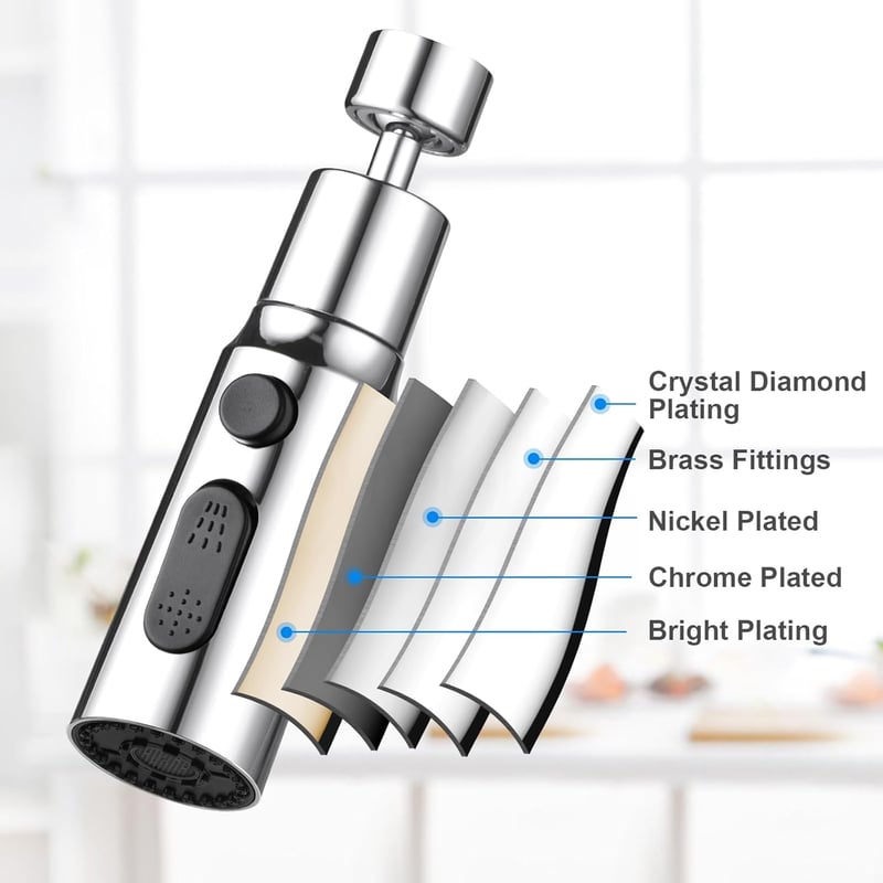 OSDUE 3 módú csapszűrő 360° forgatható vízspórlóval M22 M24 adapter