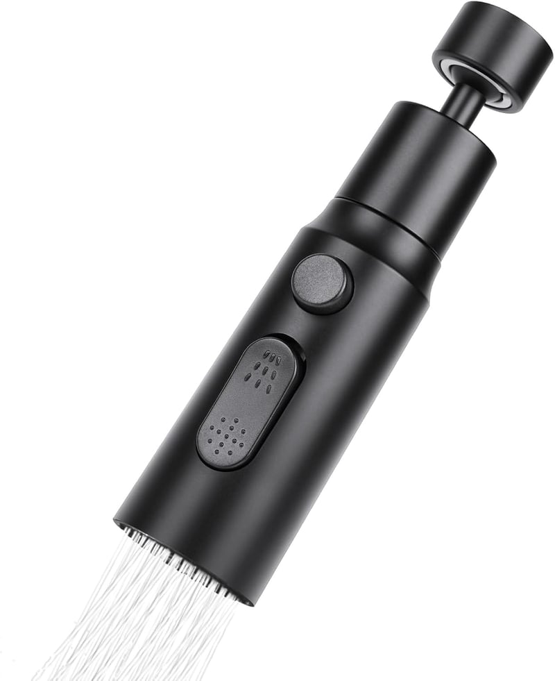 OSDUE 3 módú csapszűrő M22/F24 adapterrel, 360° forgatható vízspórlóló fekete