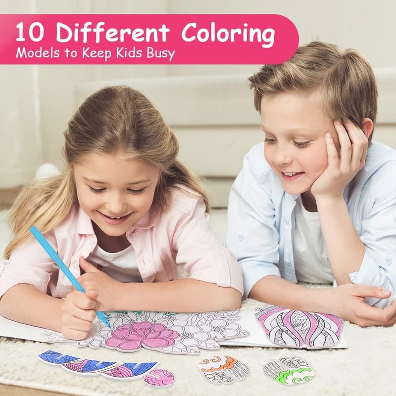 OSDUE 3D Unikornis Puzzle Színező Készlet - Kreatív Kézműves Szett 6-12 Éves Gyerekeknek - Fejlesztő Játék Lányoknak és Fiúknak - Születésna