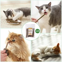 Set 32 bețe de mestecat cu iarba-mâței OSDUE - Bețe de Matatabi pentru pisici, îngrijire dentară și combaterea respirației urât mirositoare, jucărie naturală și sigură pentru pisici 6