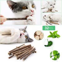 Set 32 bețe de mestecat cu iarba-mâței OSDUE - Bețe de Matatabi pentru pisici, îngrijire dentară și combaterea respirației urât mirositoare, jucărie naturală și sigură pentru pisici 4