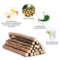 Set 32 bețe de mestecat cu iarba-mâței OSDUE - Bețe de Matatabi pentru pisici, îngrijire dentară și combaterea respirației urât mirositoare, jucărie naturală și sigură pentru pisici 3