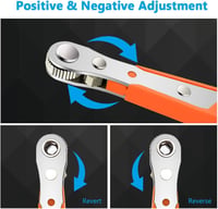 OSDUE mágneses mini racsnis csavarkulcs 110 mm, 1/4 col reverzibilis bitbefogó, fordítható racsni szerszám autóhoz, otthonhoz 6