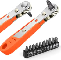 OSDUE mágneses mini racsnis csavarkulcs 110 mm, 1/4 col reverzibilis bitbefogó, fordítható racsni szerszám autóhoz, otthonhoz 1