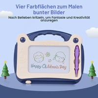Tablă de desen magnetică OSDUE, tablă magică reutilizabilă cu creion magnetic, caiet de schițe albastru, cadou pentru copii 5