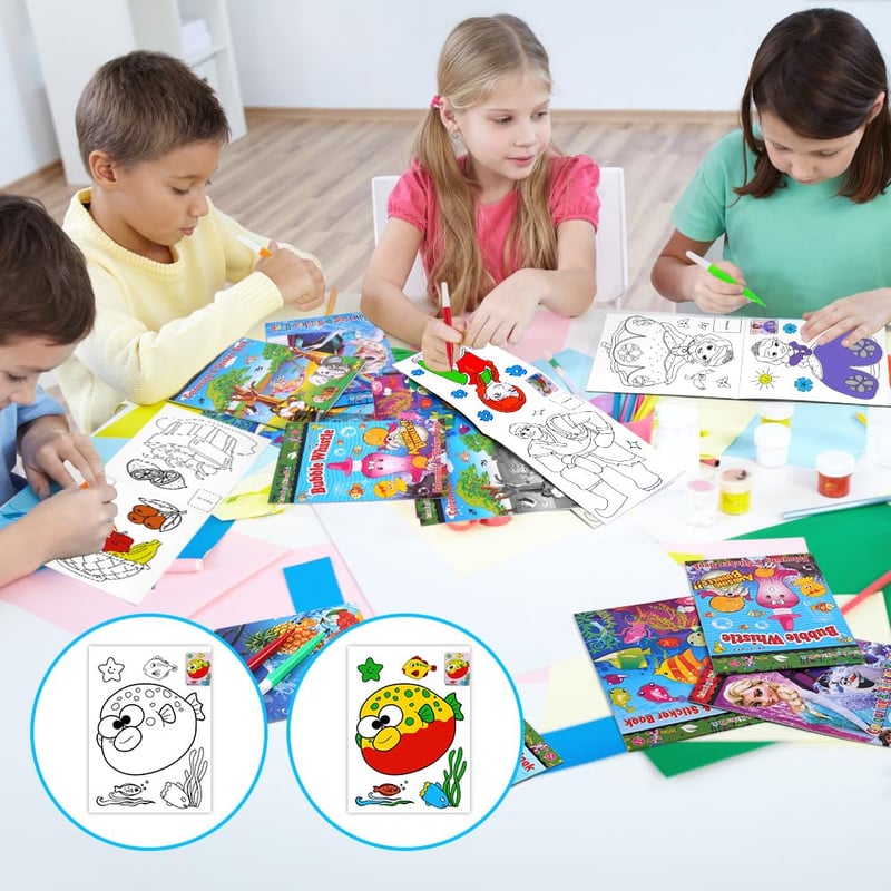 OSDUE Mini Kifestőkönyv Gyerekeknek 29 Darabos Szett Születésnapi Ajándék