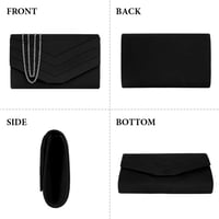 OSDUE Női Clutch Táska Velúr Bőrből, Elegáns Boríték Táska Lánccal Válltáska Esküvő Buli Szabadidő Randevú 4