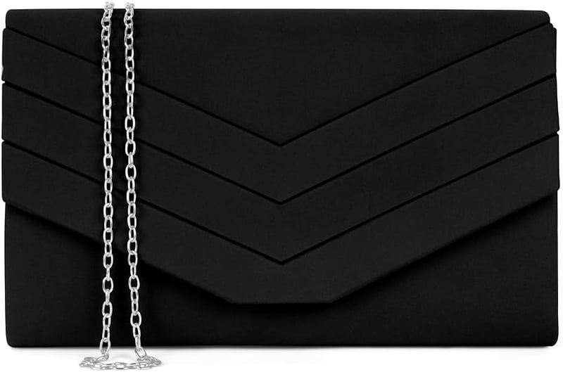 OSDUE Női Clutch Táska Velúr Bőrből, Elegáns Boríték Táska Lánccal Válltáska Esküvő Buli Szabadidő Randevú