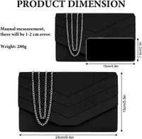 OSDUE Női Clutch Táska Velúr Bőrből, Elegáns Boríték Táska Lánccal Válltáska Esküvő Buli Szabadidő Randevú 2