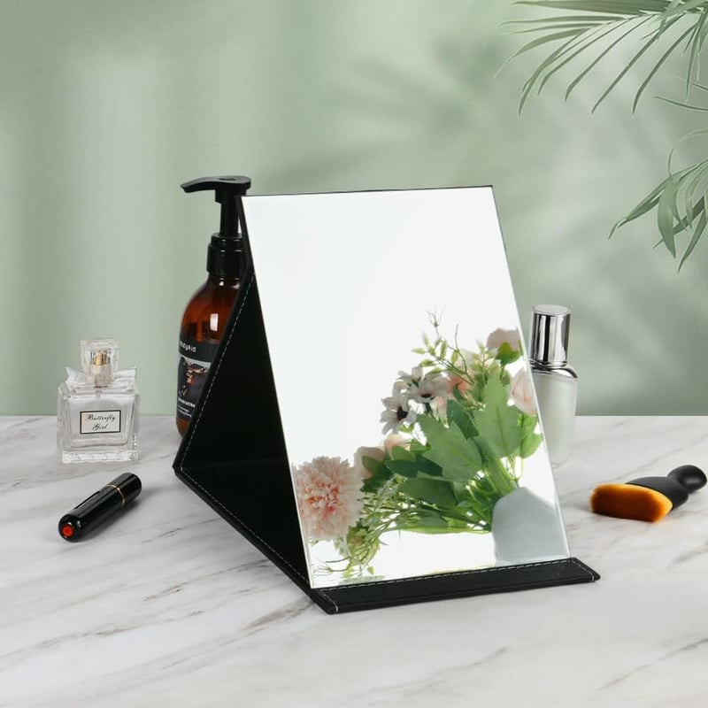 OSDUE összecsukható utazó tükör 26x18 cm, hordozható smink és kozmetikai tükör