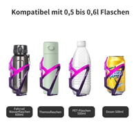 Držiak na cyklistickú fľašu OSIGEI - modro-fialový prechod - 2 ks 3