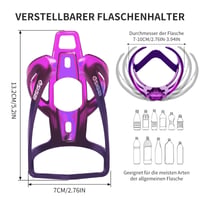 Držiak na cyklistickú fľašu OSIGEI - modro-fialový prechod - 2 ks 2