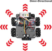OSOYOO Mecanum kerekű robot autó Arduino szett fém vázzal távirányítóval 8