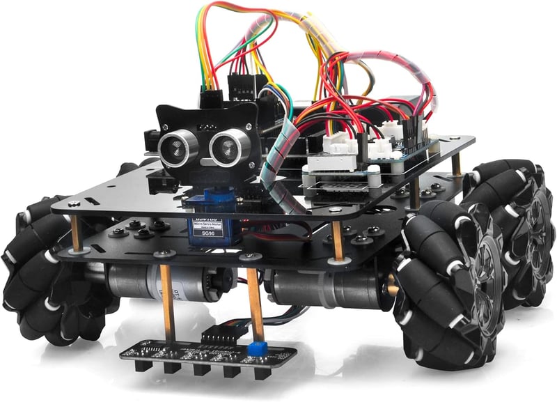 OSOYOO Mecanum kerekű robot autó Arduino szett fém vázzal távirányítóval