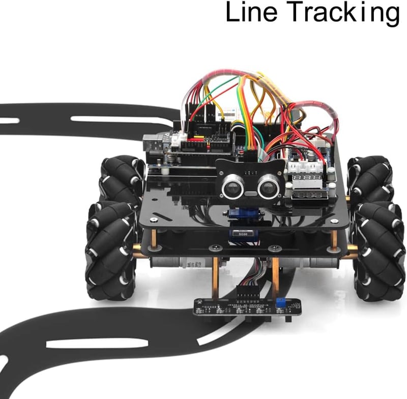 OSOYOO Mecanum kerekű robot autó Arduino szett fém vázzal távirányítóval