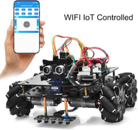 OSOYOO Mecanum kerekű robot autó Arduino szett fém vázzal távirányítóval 4