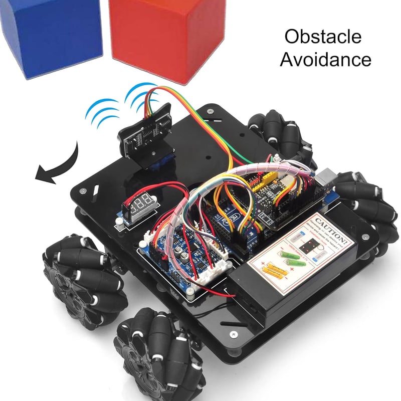 OSOYOO Mecanum kerekű robot autó Arduino szett fém vázzal távirányítóval