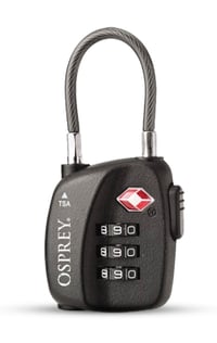 Cestovný zámok Osprey Travel Sentry TSA s trojčíselným kombinačným zámkom, čierny 1