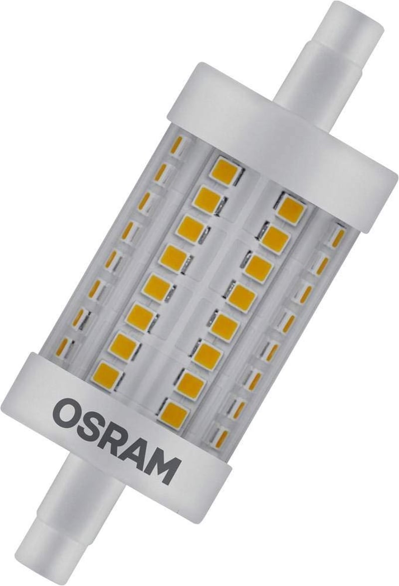 Osram prigušiva LED štapna žarulja s R7s grlom, 8,5 W, zamjena za žarulju od 75 W, toplo bijela (2700 K)