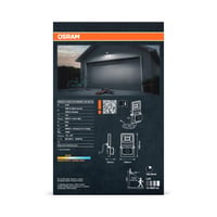 Proiector LED Osram ENDURA FLOOD PC 10W 3000K cu senzor, lampă de exterior gri 4