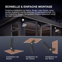 Proiector LED exterior Osram ENDURA Flood Sensor 30W 4000K gri IP65 cu senzor de mișcare 8