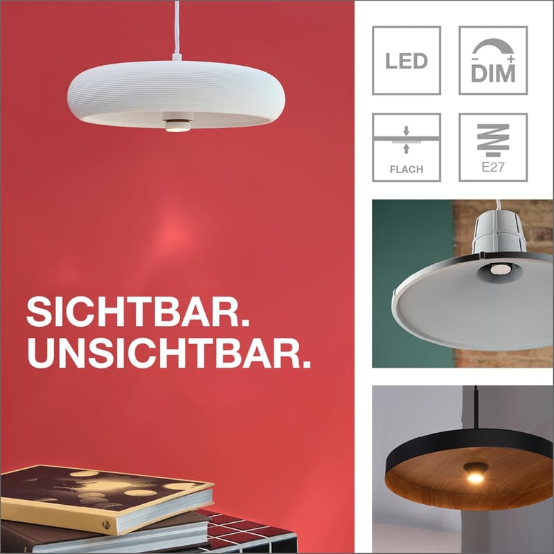 Osram Flat LED izzó E27 foglalat, 4,5W meleg fehér dimmelhető - 1er-Pack, 29w, Dimmable, Warm white