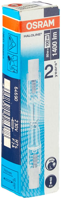Halogénová žiarovka Osram Haloline Pro R7s 80W 230V 74,9mm teplá biela 2900K CRI100 1 ks v balení 3