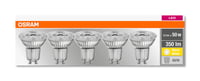 Bec reflector LED Osram Base PAR16, soclu GU10, alb cald 2700K, 4,3W (echivalent 50W), 5 bucăți 4