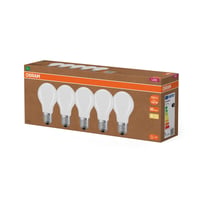 Bec LED Osram E27, set 5 bucăți, Clasa energetică A, echivalent 100W, alb cald 2700K, sticlă mată, sursă de lumină eficientă energetic 3