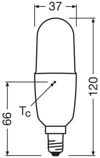 Bec LED Osram Star Classic Stick E14, Mat, Lumină albă rece (6500K), 1050 Lumeni, Echivalent 75W, 1 buc. 8