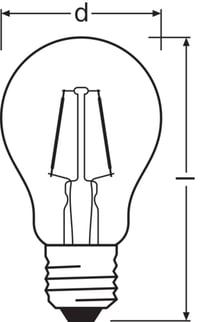 Bec LED Osram SuperStar Classic A25, Dimbil, E27, Formă pară, FIL, 250 Lumeni, Alb cald (2700K), Echivalent 25W, 1 buc. 3