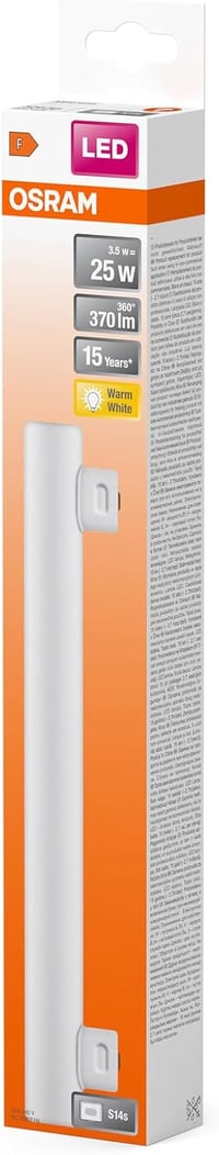 Osram LEDinestra 30cm 3.2W/827 S14s Meleg Fehér LED Izzó - Non-dimmable, 30 cm - S14s, 25W Replacement 4