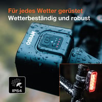 Nabíjateľná sada cyklistických svetiel Osram LEDsBIKE COMPACT 100 – predné a zadné svetlo, brzdové svetlo, StVZO, držiak kompatibilný s Garmin, 100 luxov 3