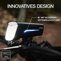 OSRAM LEDsBIKE Race 50 set punjivih svjetala za bicikl, prednje i stražnje LED svjetlo, 50 luksa, StVZO odobreno, bijela, 3 razine svjetline 5