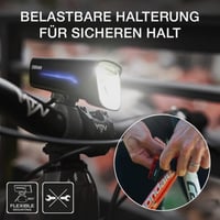 OSRAM LEDsBIKE Race 50 set punjivih svjetala za bicikl, prednje i stražnje LED svjetlo, 50 luksa, StVZO odobreno, bijela, 3 razine svjetline 2