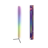 Rohová LED stojacia lampa Osram Matter WiFi, 2000 mm, 20 W, RGBW, 2700-6500 K, s diaľkovým ovládaním, čierna, náladové osvetlenie 1