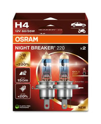 Halogénová žiarovka do svetlometov Osram Night Breaker 220 H4 – +220 % svetla – 2 ks 1