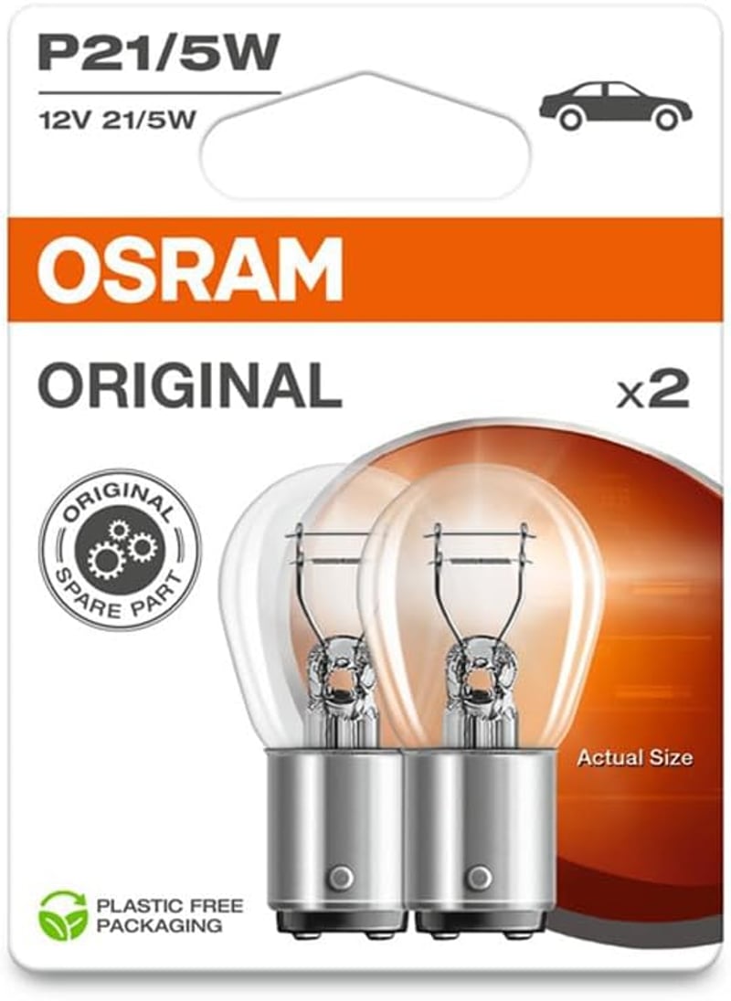 OSRAM ORIGINAL LINE P21/5W 12V Jelzőlámpa Fém Aljzat 2db
