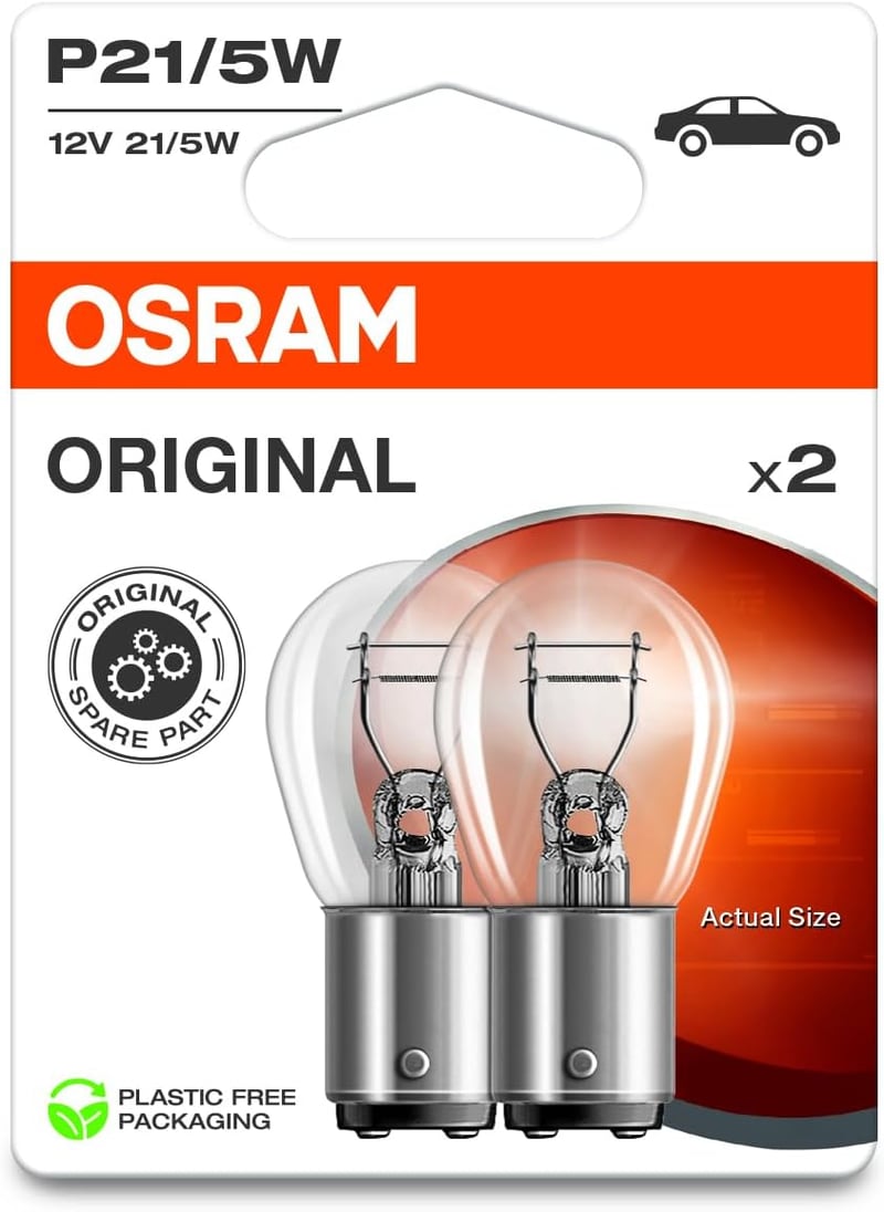 OSRAM ORIGINAL LINE P21/5W 12V Jelzőlámpa Fém Aljzat 2db