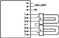 Balast electronic (EVG) Osram QT-M 2x26-42/220-240 S pentru lămpi fluorescente compacte, alb, 220-240V, nereglementabil 2
