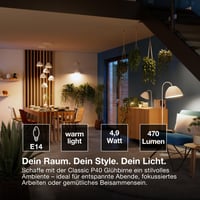 Bec inteligent LED Osram Smart P40 Miniball E14 4,9W ZigBee, reglabil, 2700K alb cald, compatibil cu sistemele smart home 8