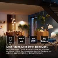 Bec inteligent Osram Smart LED P40 Miniball E14 4,9W ZigBee Tunable White cu reglarea atmosferei și a temperaturii de culoare 5