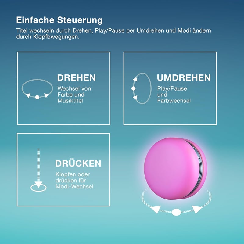 Osram Smart Macaron Bluetooth hangszóró forgó RGB LED fénnyel narancssárga