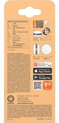 Osram Smart Macaron Bluetooth hangszóró forgó RGB LED fénnyel narancssárga 9