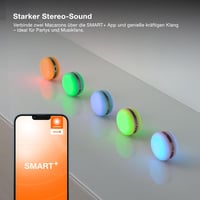 Osram Smart Macaron Bluetooth hangszóró forgó RGB LED fénnyel, zenesynch és app időzítővel 6