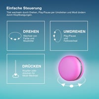 Osram Smart Macaron Bluetooth hangszóró forgó RGB LED fénnyel, zenesynch és app időzítővel 3