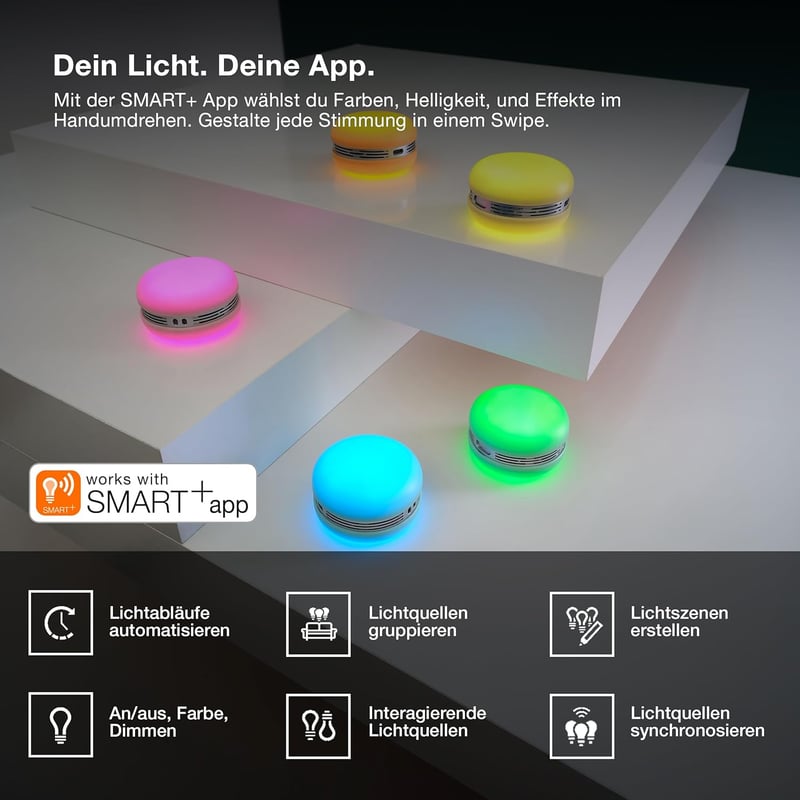 Osram Smart Macaron Bluetooth hangszóró forgó RGB LED fénnyel narancssárga